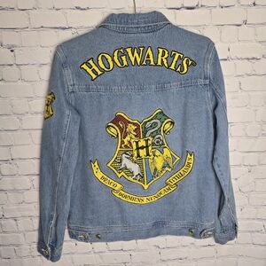 Harry Potter Cakeworthy Hogwarts Denim Blue Jean Jacket M